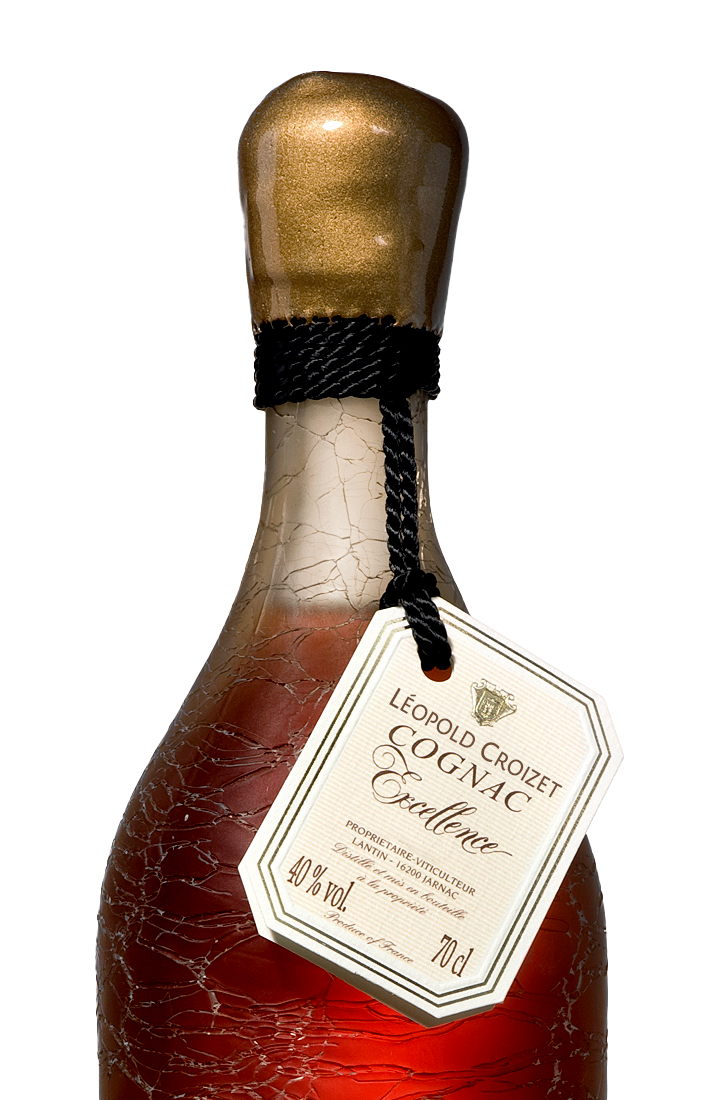 Détail étiquette Cognac Léopold Croizet Excellence Détail étiquette Cognac Léopold Croizet Excellence