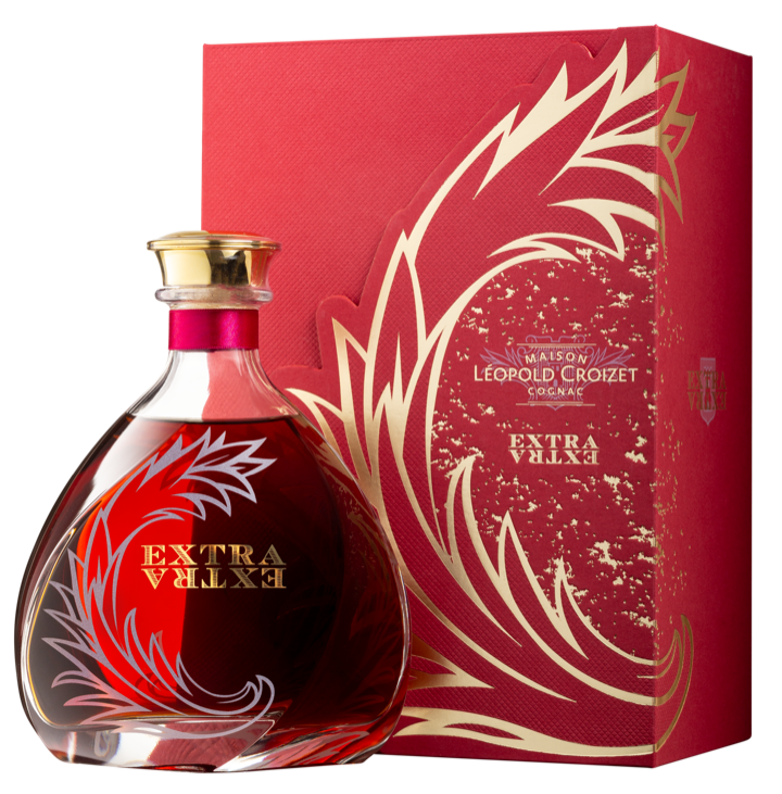 Cognac Léopold Croizet Extra Extra avec coffret rouge